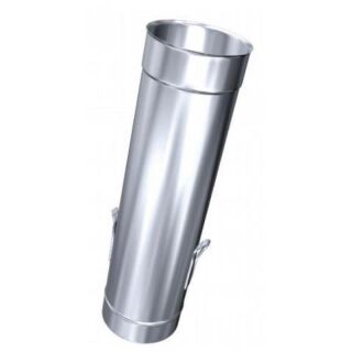 Edelstahlschornstein einwandig 0,5mm Rohr mit Ablassschlaufen 1000 mm RPU