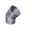 Edelstahlschornstein einwandig 0,5mm Bogen 45° SKS starr DN 250