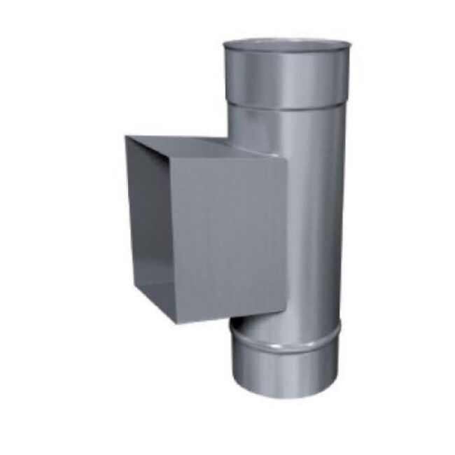 Edelstahlschornstein einwandig 0,5mm Prüföffnung KPR 180 x 120 DN 100