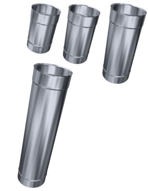 Edelstahlschornstein einwandig 0,5mm Rohr RP 1000 mm DN 100