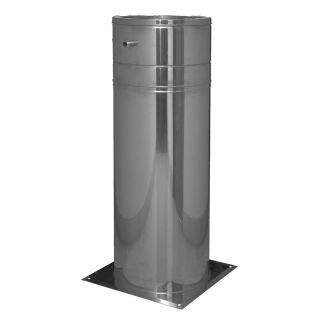 DINAK Edelstahlschornstein Kürzbare Bodenplatte mit Ablauf DW Ø150 03NJ15856DW5