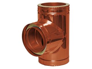 DINAK Kupferschornstein T-Stück 87 Grad DW Ø 130 
