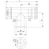 Luft Abgas System konzentrisch T-Stück 90° mit Revisionsöffnung, Kondensatableiter und Messstutzen DN 80/125