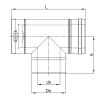 Luft Abgas System konzentrisch T-Stück 90° mit Revisionsöffnung DN 100/150