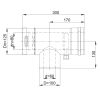 Luft Abgas System konzentrisch T-Stück 90° mit Revisionsöffnung und Kondensatableiter DN 80/125 Reduzierter Abzweig DN 60/100