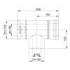 Luft Abgas System konzentrisch T-Stück 90° mit Revisionsöffnung DN 80/125 Reduzierter Abzweig DN 60/100 lackiert