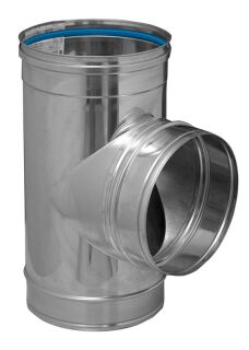 DINAK Edelstahlschornstein T-Stück 90º SW5 Ø150 039J15031SW5