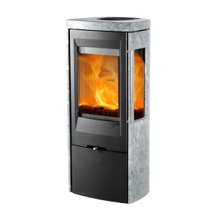 ALT ab Feb 23 Kaminofen TermaTech TT30GS schwarz mit Specksteinseiten und Seitenglas S01-736