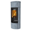 Kaminofen TermaTech TT20RS mit Sockelstein und Heatstorage schwarz