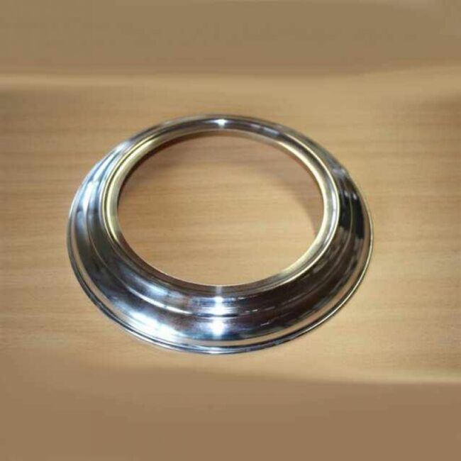 Wand-Rosette DN 80 mm Aluminium hochglanzpoliert