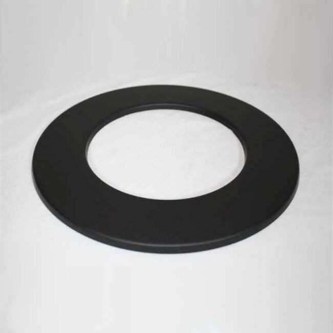 Wand-Rosette weit DN 100 mm, High-Quality-Line matt schwarz emailliert