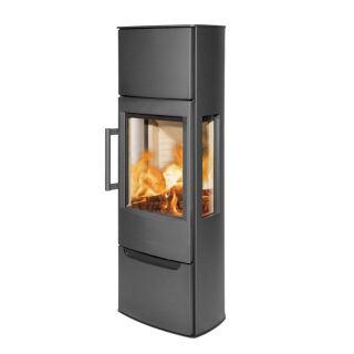 Wiking Ofen Miro 5 Stahl mit Seitenscheiben, Holzfachtür, optional Wärmespeicher 
