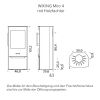 Wiking Ofen Miro 4 Stahl mit Holzfachtür