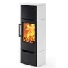 Wiking Ofen Miro 6 mit Keramikverkleidung mit Holzfachtür Elfenbein