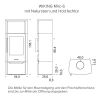 Wiking Ofen Miro 6 mit Natursteinverkleidung mit Holzfachtür, optional Wärmespeicher