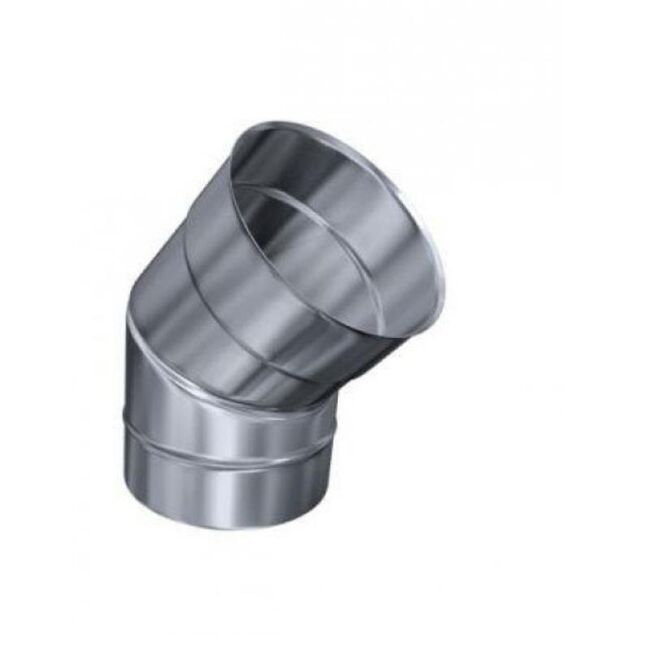 Edelstahlschornstein einwandig 0,6mm Premium Bogen drehbar SK 0° - 45° DN 100