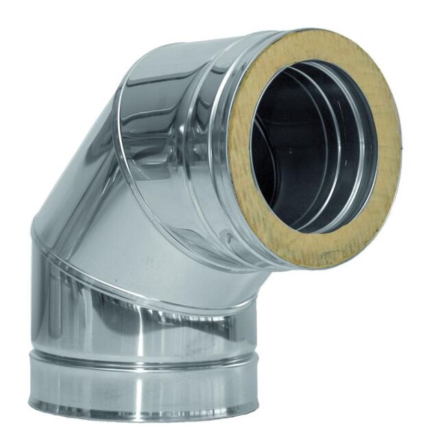 DINAK Edelstahlschornstein Inspektionswinkel 87º DW Ø80