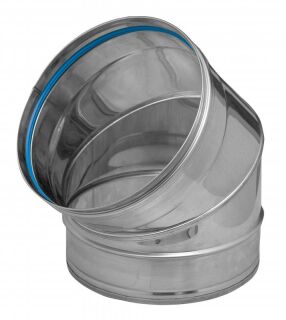 DINAK Edelstahlschornstein Winkel 45º SW5 Ø150 039J15040SW5