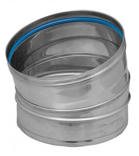 DINAK Edelstahlschornstein Winkel 15º SW5 Ø150 039J15044SW5