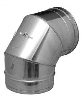 DINAK Edelstahlschornstein Inspektionswinkel 90º SW5 Ø150 039J15432SW5