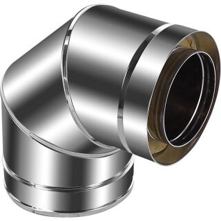 DINAK Edelstahlschornstein Winkel  90º DW Ø150 03NJ15433DW5