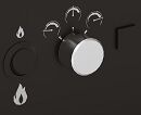 Bedienpanel für fire+ Abbrandsteuerung Light oder Standard 