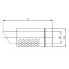 Luft Abgas System konzentrisch Zulufteinrichtung horizontal lackiert DN 60/100