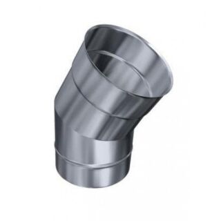 Edelstahlschornstein einwandig 0,5mm Bogen 30° SKS starr