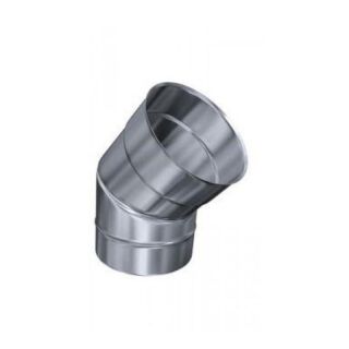Edelstahlschornstein einwandig 0,5mm Bogen drehbar SK 0° - 45°