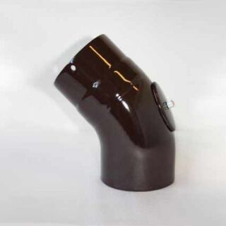 Bogen glatt mit Reinigungsöffnung, High-Quality-Line braun emailliert