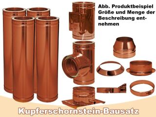 DINAK Kupferschornstein Bausatz DW 100 10,2m 