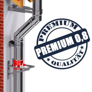 Edelstahlschornstein 0,8mm Premium Grundplatte für Zwischenstütze