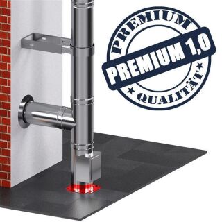 Edelstahlschornstein 1,0mm Premium Grundplatte universal