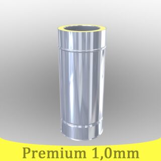 Edelstahlschornstein 1,0mm Premium Längenelement 500 mm