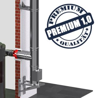 Edelstahlschornstein 1,0mm Premium Übergang DW Endstück EW
