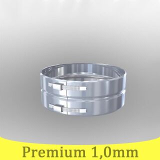 Edelstahlschornstein Klemmband breit Schnellspann für Premium 1,0 mm