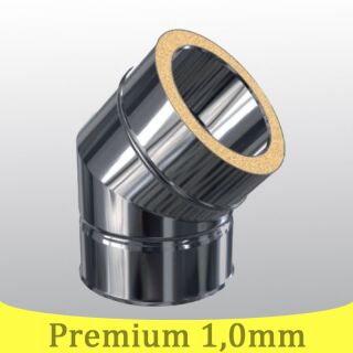 Edelstahlschornstein 1,0mm Premium Winkel 45°