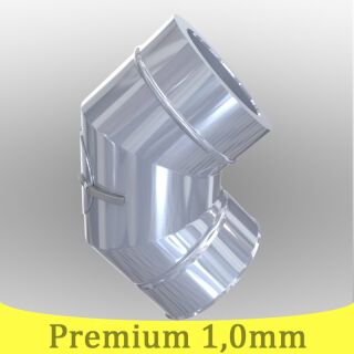 Edelstahlschornstein 1,0mm Premium Winkel 90° mit Revision