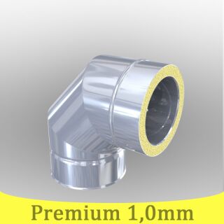 Edelstahlschornstein 1,0mm Premium Winkel 90°