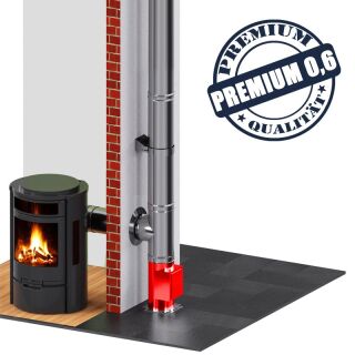 Edelstahlschornstein 1,0mm Premium Reinigung mit Tür