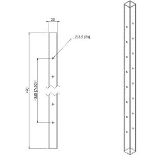 Spartherm Dru Satz Füße, 4 Stück  25x25x490 1012238