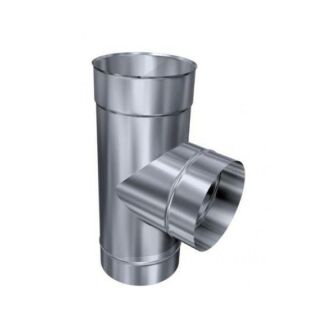 Edelstahlschornstein einwandig 0,5mm T-Stück TR 90°