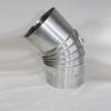 Aluminium-Bogen 45° DN 110 mm, mit Reinigungsöffnung