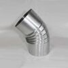 Aluminium-Bogen 45° DN 110 mm, ohne Reinigungsöffnung