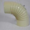 Bogen 90° DN 110 mm gerippt mit Reinigungsöffnung, High-Quality-Line beige emailliert
