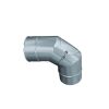 Edelstahlschornstein einwandig 0,5mm Bogen 90° starr mit Revision DN 80