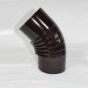 Bogen 45° DN 100 mm gerippt ohne Reinigungsöffnung, High-Quality-Line matt schwarz