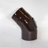 Bogen 45° DN 100 mm glatt mit Reinigungsöffnung, High-Quality-Line braun emailliert