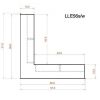 CB Eckluftleiste 560x560 mm weiß gleichschenkelig