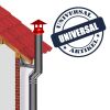 DINAK Edelstahlschornstein Regenhaube DW Ø80